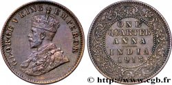 BRITISH INDIA 1/4 Anna Georges V 1913 Calcutta
