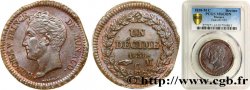 MONACO - HONORE V 1 Décime 1838 Monaco MS63 PCGS