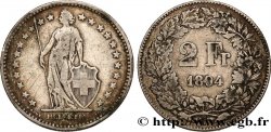 SWITZERLAND 2 Francs Helvetia 1894 Berne