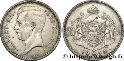 BELGIEN 20 Francs Albert Ier légende Française 1934 