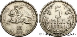 LITHUANIA 5 Litai chevalier Vitis 1925 