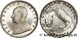 ITALIE 500 Lire BE centenaire de la naissance de Gugielmo Marconi 1974 Rome SPL 