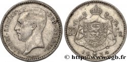 BELGIQUE 20 Francs Albert Ier légende Flamande 1934 