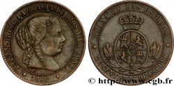 ESPAGNE 2 1/2 Centimos de Escudo Isabelle II 1868 Oeschger Mesdach & CO