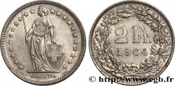 SUIZA 2 Francs Helvetia 1964 Berne