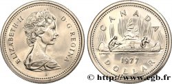 CANADA 1 Dollar Elisabeth II / indiens et canoë 1977 