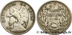 CHILI 20 Centavos 1899 Santiago TB+ 