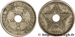 BELGIAN CONGO 5 Centimes monogrammes du roi Albert 1921 