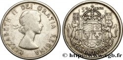 CANADA 50 Cents Elisabeth II 1957 