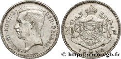 BÉLGICA 20 Francs Albert Ier légende Flamande position A 1934 
