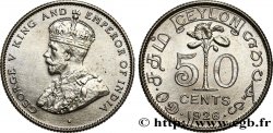 CEYLON 50 Cents Georges V 1926 