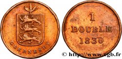 GUERNESEY 1 Double armes du baillage de Guernesey 1830  TTB 