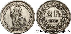 SUISSE 2 Francs Helvetia 1943 Berne