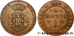 ANGOLA 1/2 Macuta frappe au nom de Marie II (Maria) reine du portugal  1853 