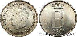 BELGIQUE 250 Francs jubilé d’argent du roi Baudouin légende flamande 1976 Bruxelles