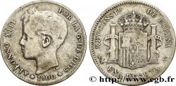 SPAIN 1 Peseta Alphonse XIII 3e type 1900 Madrid