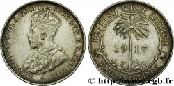 AFRIQUE OCCIDENTALE BRITANNIQUE 2 Shillings Georges V 1917 Heaton