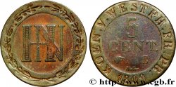 GERMANIA - REGNO DI WESTFALIA  5 Centimes monogramme de Jérôme Napoléon 1809 