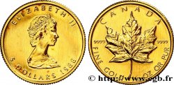 CANADA 5 Dollars or  Maple leaf  1989 