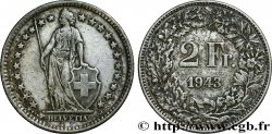 SUISSE 2 Francs Helvetia 1943 Berne
