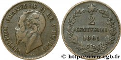 ITALIA 2 Centesimi Victor Emmanuel II 1861 Milan BC 