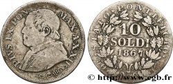 VATICANO Y ESTADOS PONTIFICIOS 10 Soldi Pie IX an XXII 1867 Rome