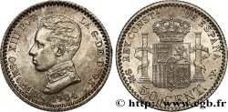 ESPAGNE 50 Centimos Alphonse XIII S.M-.V. 1904 Madrid SPL 