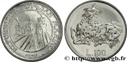 SAINT-MARIN 100 Lire 3 tours / chèvre 1974 
