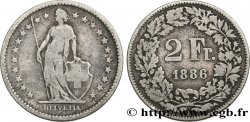 SWITZERLAND 2 Francs Helvetia 1886 Berne