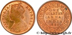 INDIA BRITANNICA 1/4 Anna Victoria 1887 Bombay MS 