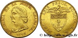 COLOMBIE - RÉPUBLIQUE DE NOUVELLE GRENADE 16 Pesos en or 1838 Bogota TTB 