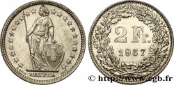 SUISSE 2 Francs Helvetia 1957 Berne