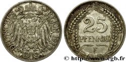 GERMANY 25 Pfennig Empire aigle impérial 1910 Stuttgart