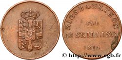DENMARK 16 Skilling (Jeton de la Rigsbank) 1814 