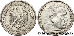 ALEMANIA 5 Reichsmark Aigle / Maréchal Paul von Hindenburg 1935 Berlin