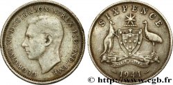 AUSTRALIE 6 Pence Georges VI 1941 Melbourne