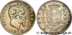 ITALIE 5 Lire Victor Emmanuel II 1872 Milan