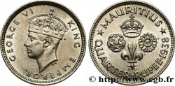 MAURITIUS 1/4 Roupie Georges VI 1938  SPL 