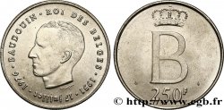 BELGIUM 250 Francs jubilé d’argent du roi Baudouin légende française 1976 Bruxelles