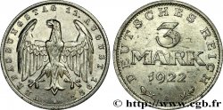 GERMANY 3 Mark Jour de la Constitution 1922 Berlin
