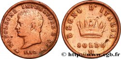 ITALY - KINGDOM OF ITALY - NAPOLEON I 1 Soldo Napoléon Empereur et Roi d’Italie 1812 Milan