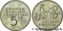 SUISSE 5 Francs centenaire de la naissance d’Albert Einstein, équations 1979 Berne 