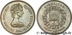 GIBRALTAR 25 Pence Elisabeth II / jubilé d’argent 1977 