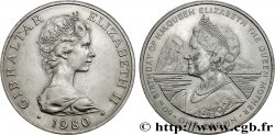GIBRALTAR 1 Crown Elisabeth II / 80e anniversaire de la reine mère 1980 