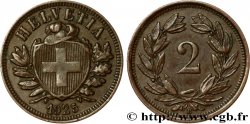 SUISSE 2 Centimes (Rappen) croix suisse 1925 Berne - B