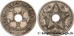 CONGO BELGA 10 Centimes monogramme A (Albert) couronné 1910 