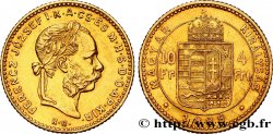 HONGRIE 10 Francs or ou 4 Forint, 2e type François-Joseph Ier 1888 Kremnitz