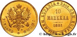 FINLANDE - GRAND-DUCHÉ - NICOLAS II 10 Markaa 1881 Helsinki SPL 