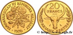MADAGASCAR Essai de 20 Francs - 4 Ariary 1970 Paris