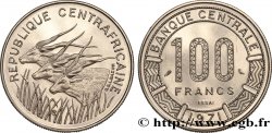 REPUBBLICA DEL CONGO Essai de 100 Francs type “Banque Centrale”, antilopes 1971 Paris